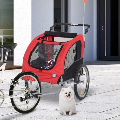 Pet Dog Bicycle Trailer Jogger with Suspension - FurryTails Haven