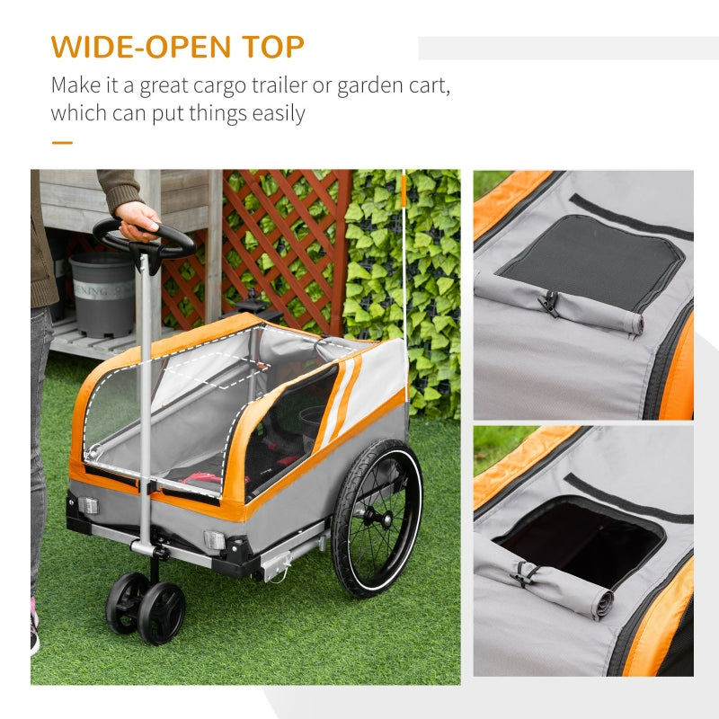 Pet Bike Trailer 2-in-1 Travel Stroller - FurryTails Haven