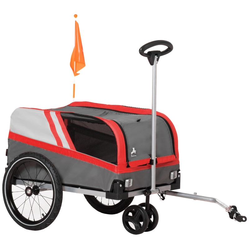 Pet Bike Trailer 2-in-1 Travel Stroller - FurryTails Haven