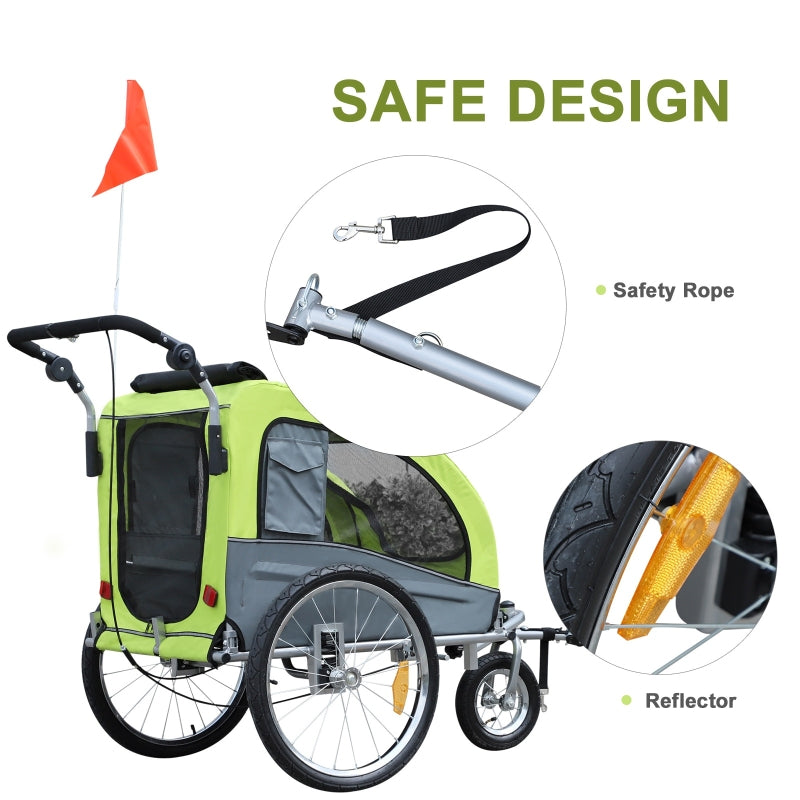 Pet Dog Bicycle Trailer Jogger with Suspension - FurryTails Haven
